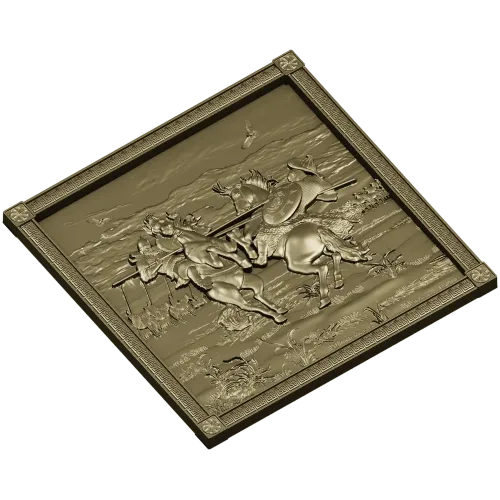 Поединок Пересвета и Челубея - 3D модель STL для ЧПУ