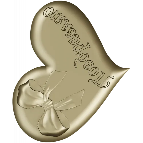 Heart-shaped bow bas-relief STL for CNC carving