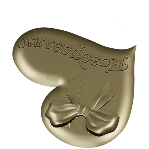 Heart-shaped bow bas-relief STL for CNC carving