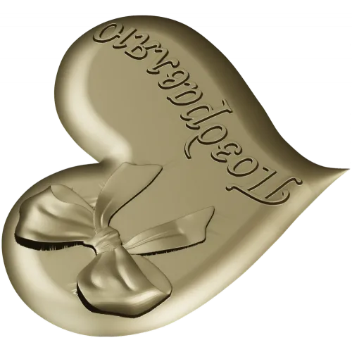 Heart-shaped bow bas-relief STL for CNC carving