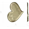 Heart-shaped bow bas-relief STL for CNC carving
