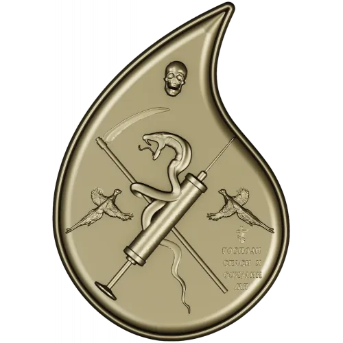 Final Drop teardrop medallion - STL 3D model for CNC