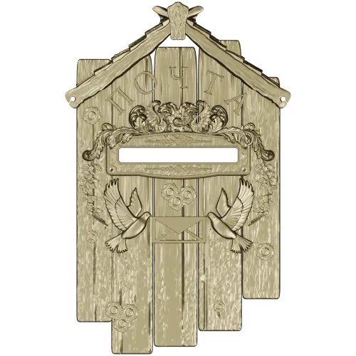 Dove Mail Plaque - detailed STL 3D model for CNC