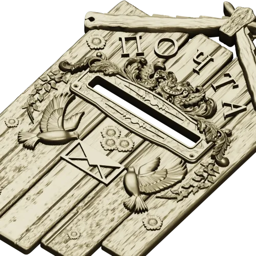 Dove Mail Plaque - detailed STL 3D model for CNC