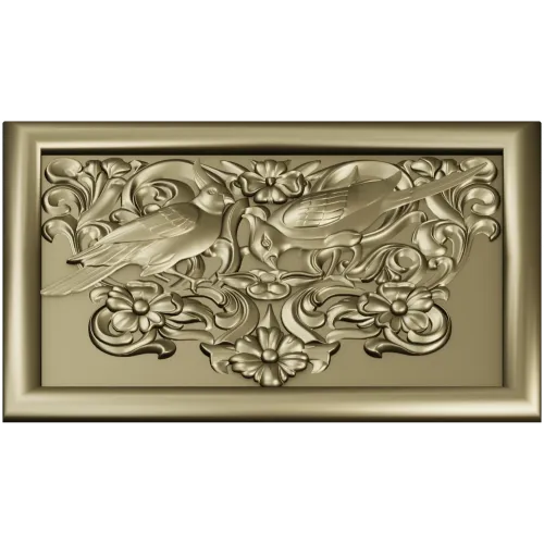 Songbird Arabesque Relief - STL model for CNC milling