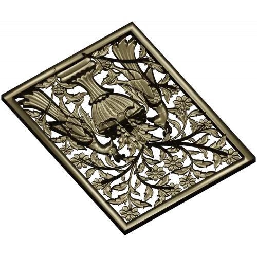 Панель "Птичья ваза" - 3D модель STL для ЧПУ