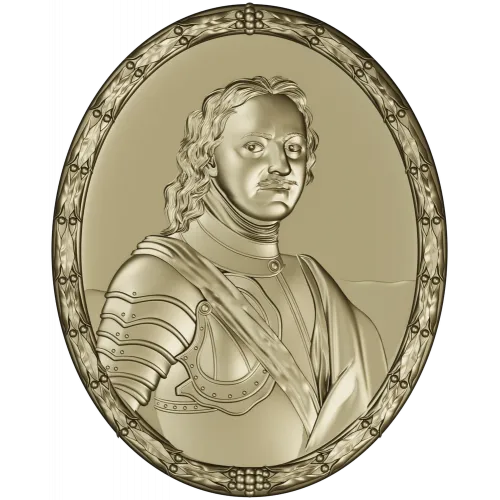 Peter I Oval Medallion - STL Relief for CNC