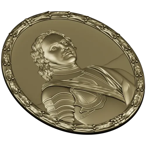 Peter I Oval Medallion - STL Relief for CNC
