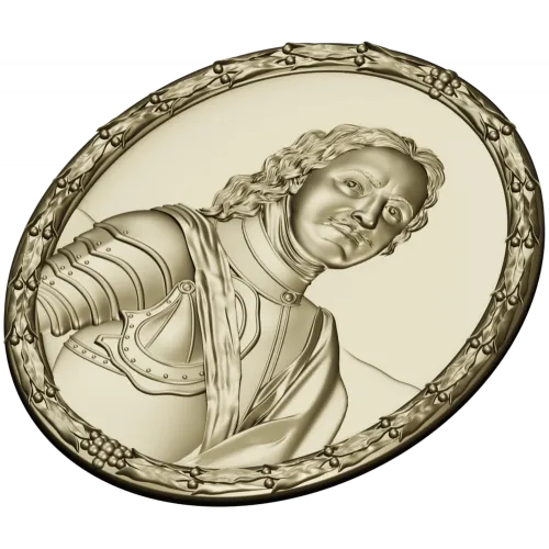 Peter I Oval Medallion - STL Relief for CNC