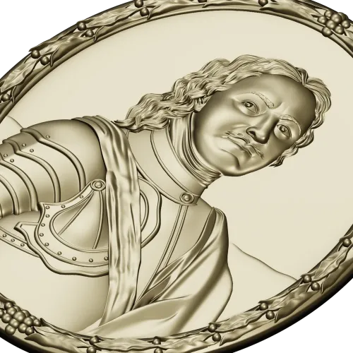 Peter I Oval Medallion - STL Relief for CNC