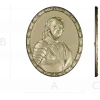 Peter I Oval Medallion - STL Relief for CNC
