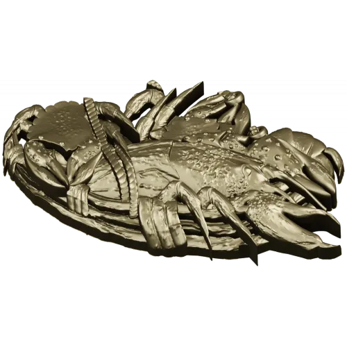 3D модель STL - Речной рак (барельеф) для ЧПУ