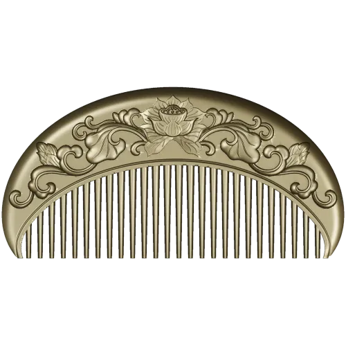 Lotus Crest Comb - STL 3D model for CNC milling