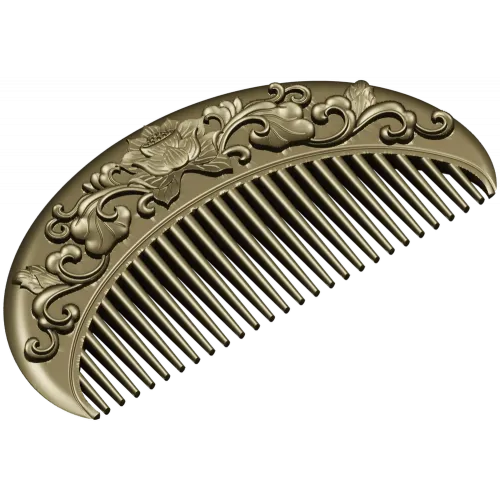 Lotus Crest Comb - STL 3D model for CNC milling