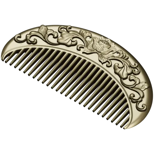 Lotus Crest Comb - STL 3D model for CNC milling