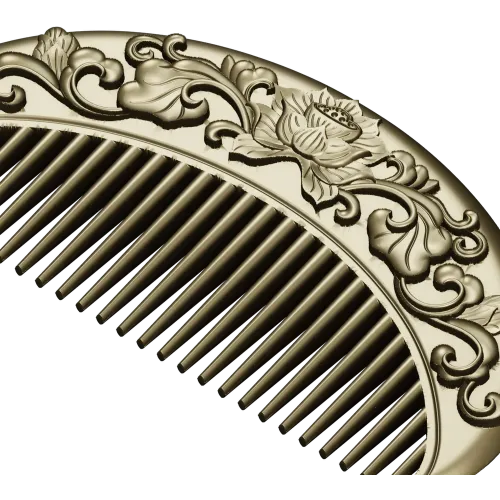 Lotus Crest Comb - STL 3D model for CNC milling