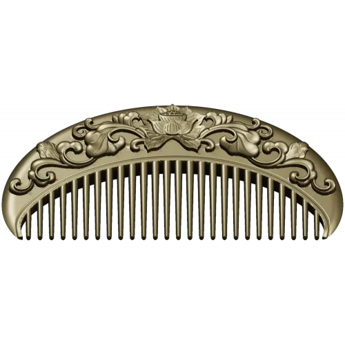 Lotus Crest Comb - STL 3D model for CNC milling