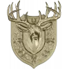 Stag Head Shield STL - High Relief CNC Model