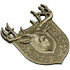 Stag Head Shield STL - High Relief CNC Model