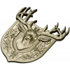 Stag Head Shield STL - High Relief CNC Model
