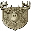 Stag Head Shield STL - High Relief CNC Model