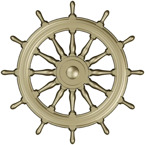 Ship's Wheel Helm - STL 3D Model for CNC Router