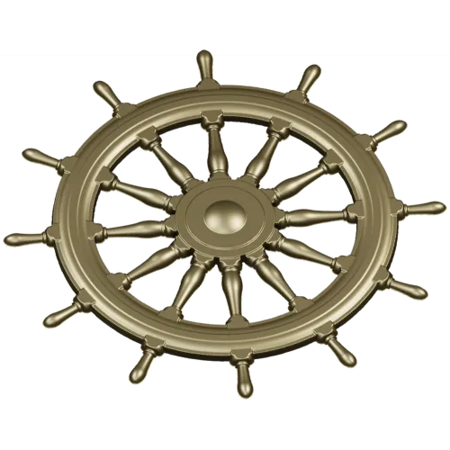 Ship's Wheel Helm - STL 3D Model for CNC Router