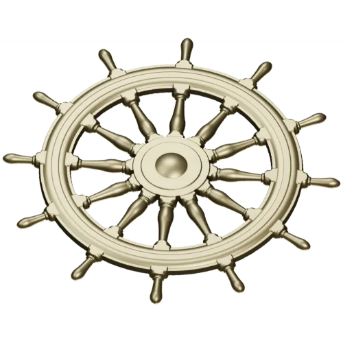 Ship's Wheel Helm - STL 3D Model for CNC Router