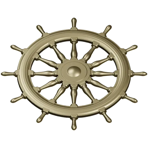 Ship's Wheel Helm - STL 3D Model for CNC Router