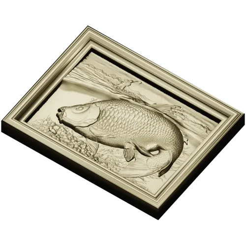 Карп на речном дне - 3D модель STL для ЧПУ