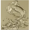 Koi Embrace - high-relief STL panel for CNC