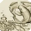 Koi Embrace - high-relief STL panel for CNC