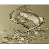 Koi Embrace - high-relief STL panel for CNC