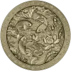 Koi & Lotus Round Relief - STL 3D Model for CNC