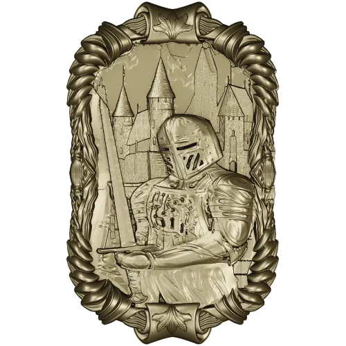 Страж Замка - 3D модель панно для ЧПУ (STL)