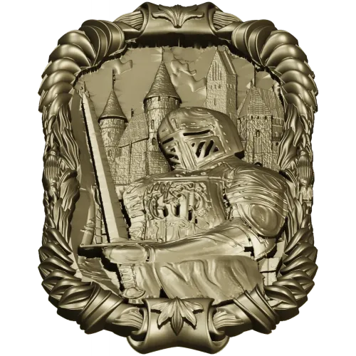 Страж Замка - 3D модель панно для ЧПУ (STL)