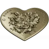 Сердце-плакетка с розами и надписью "С днём рождения" - STL для ЧПУ
