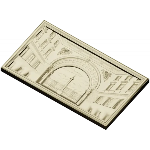Palace Square arch relief - 3D STL model for CNC