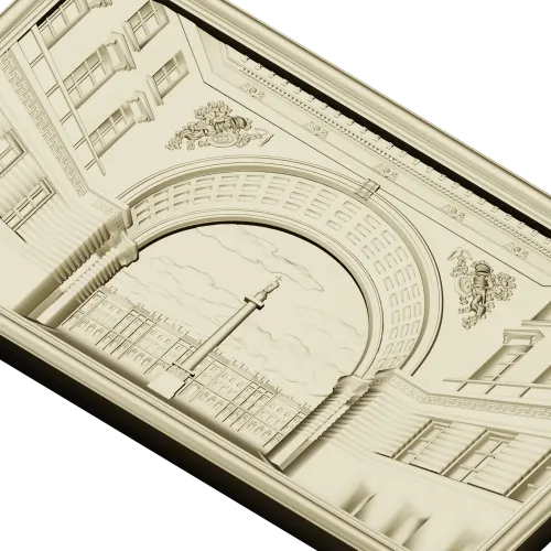 Palace Square arch relief - 3D STL model for CNC