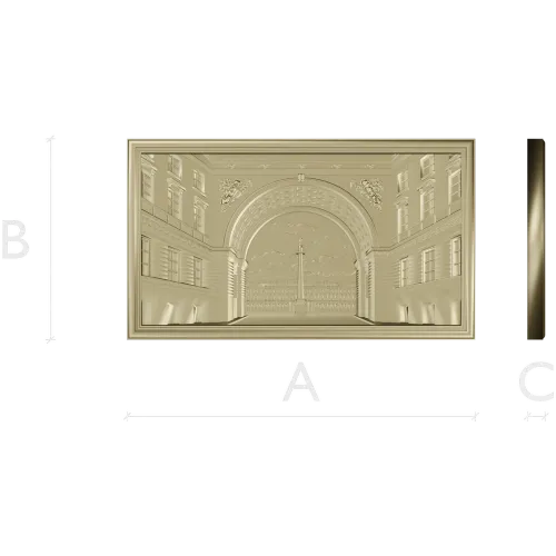 Palace Square arch relief - 3D STL model for CNC