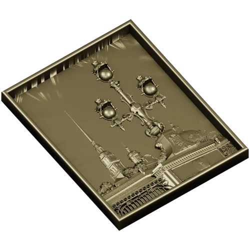 Saint Petersburg panorama relief STL for CNC milling