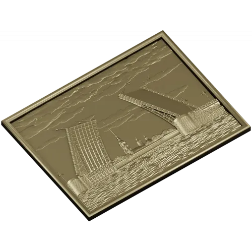 Петербургские разводные мосты - 3D панно в формате STL