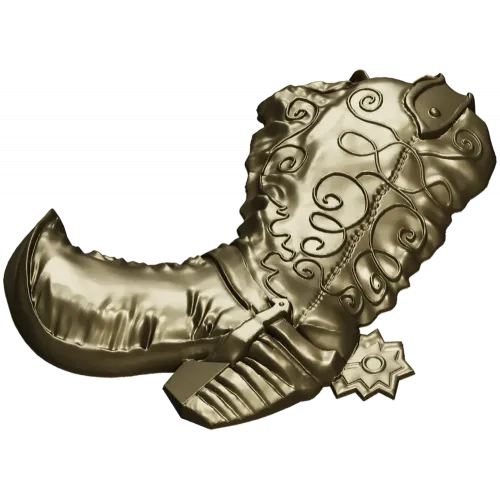 3D модель ковбойского сапога со шпорой (STL для ЧПУ)