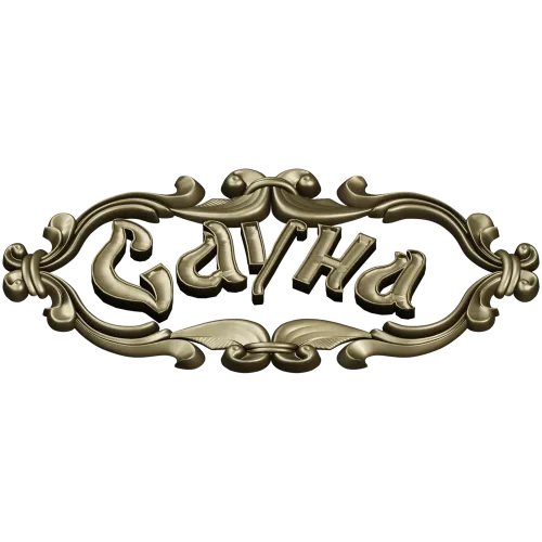 3D модель таблички "Сауна" - декоративная резьба в формате STL