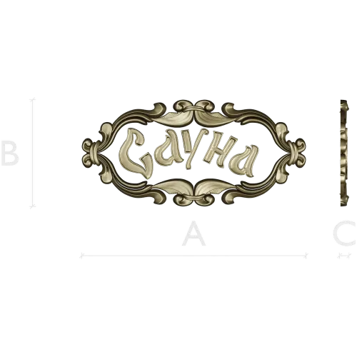 3D модель таблички "Сауна" - декоративная резьба в формате STL