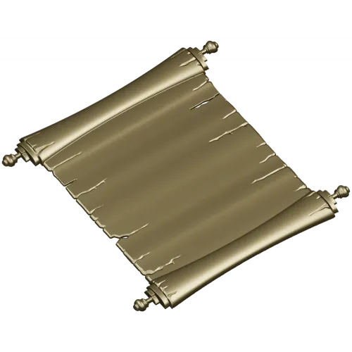 Scroll Relief STL for CNC Router - Aged Parchment Panel
