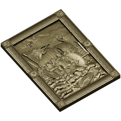 Sviatoslav bas-relief STL for CNC milling
