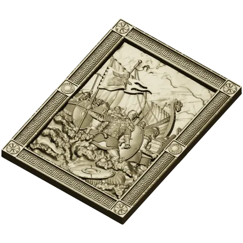 Sviatoslav bas-relief STL for CNC milling