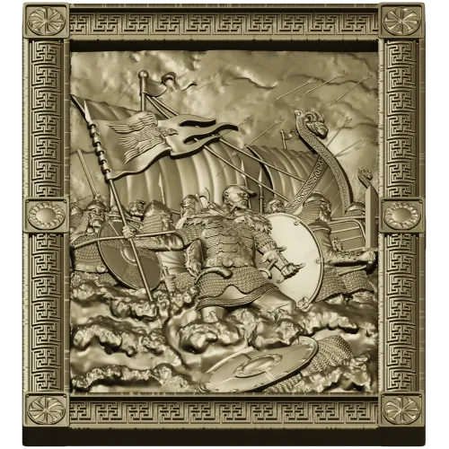 Sviatoslav bas-relief STL for CNC milling