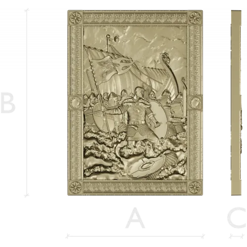 Sviatoslav bas-relief STL for CNC milling